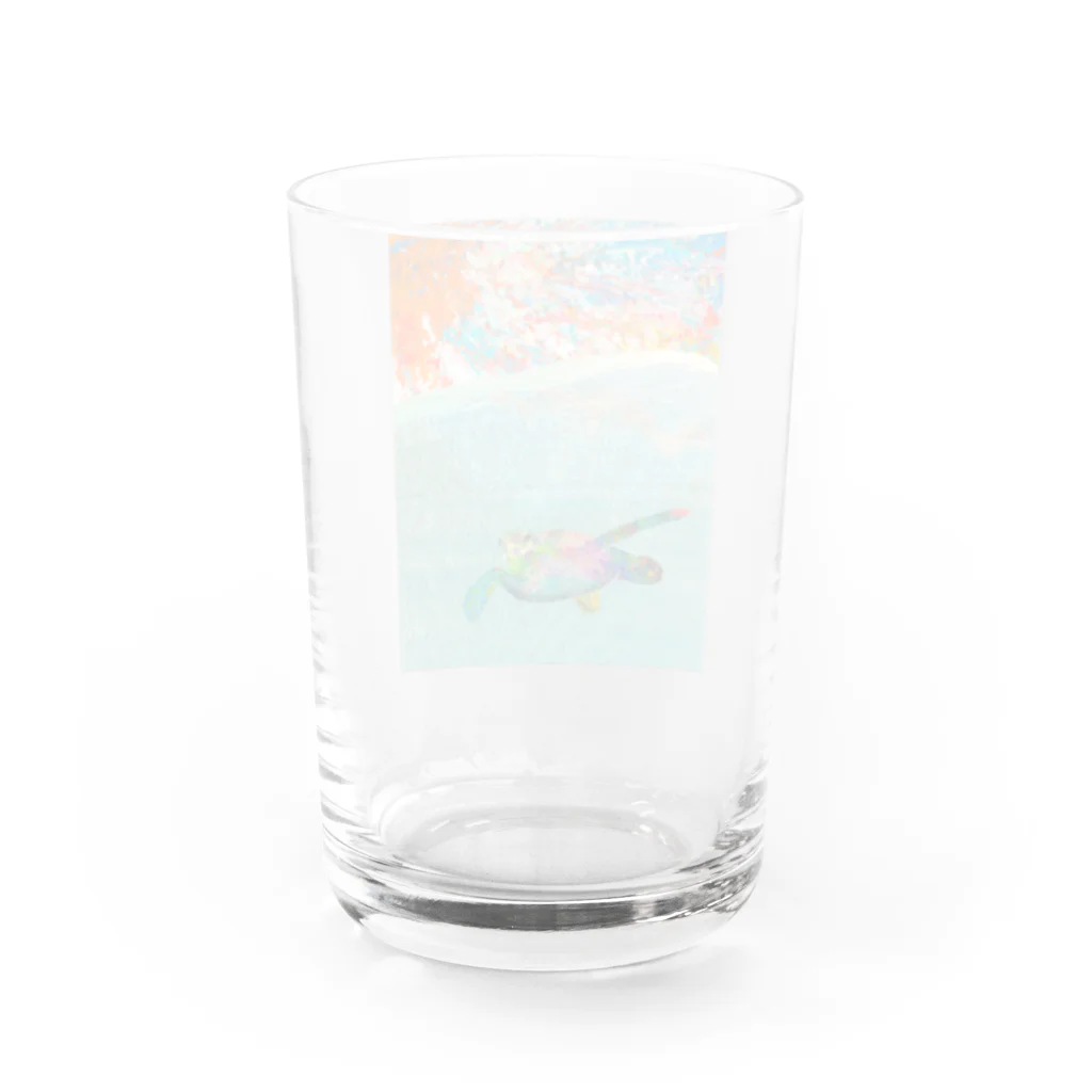 SUNRISE SOUNDのウミガメ Water Glass :back