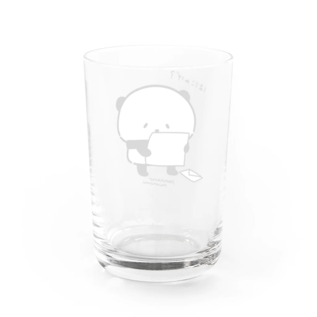 パンダのみみみのはにゃげ？ Water Glass :back