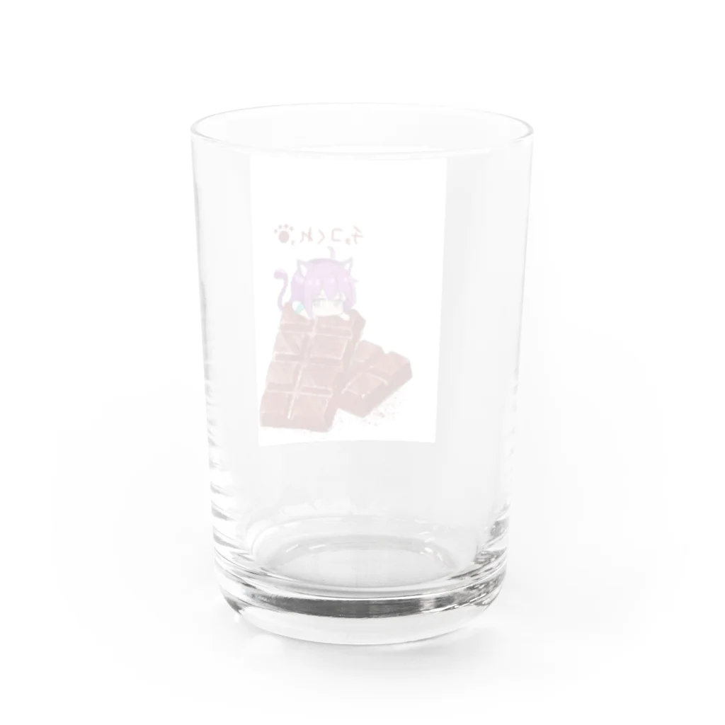 ねこねこの猫チョコ（大） Water Glass :back