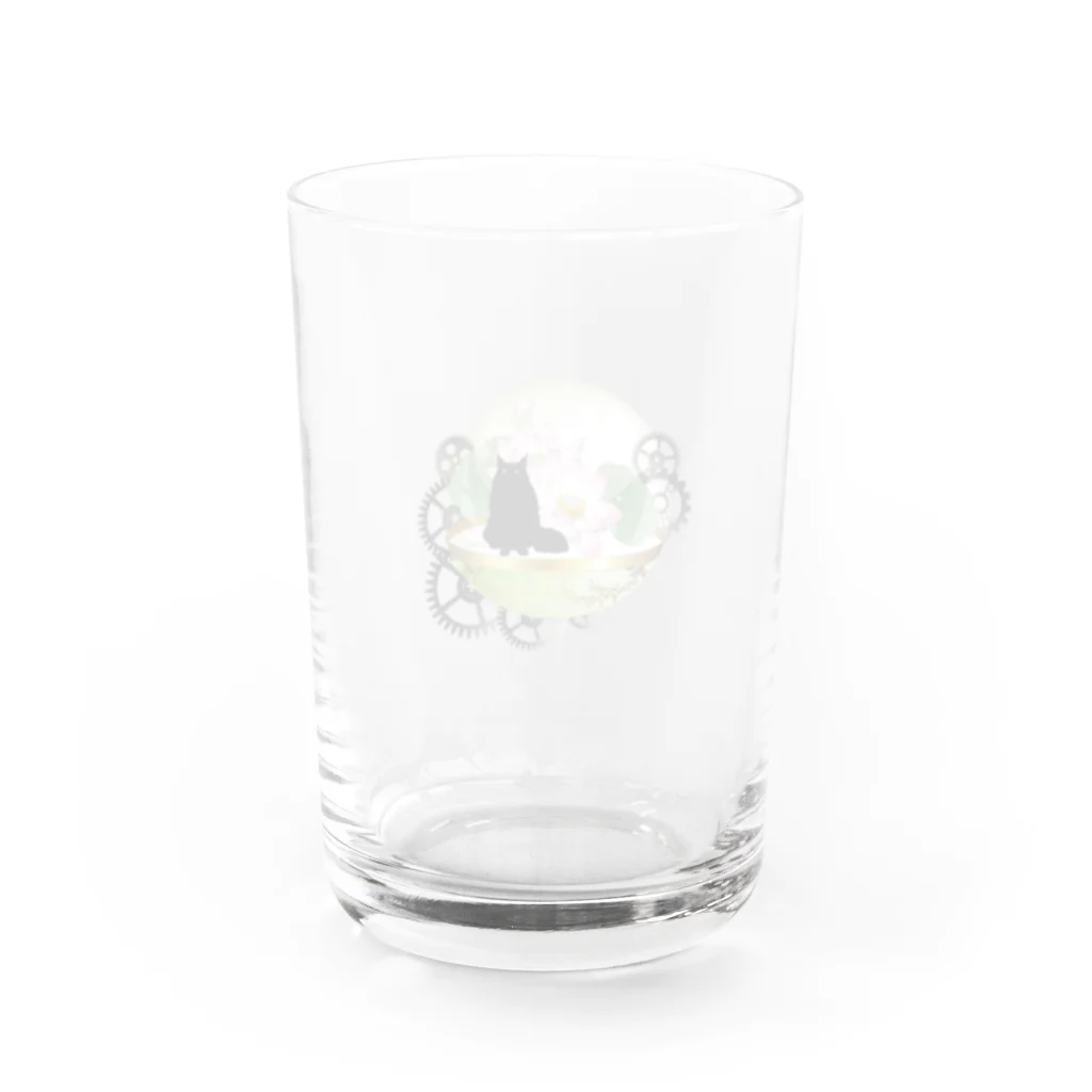 ﾛｯﾄﾓｰﾝﾄのカラクリ猫 Water Glass :back