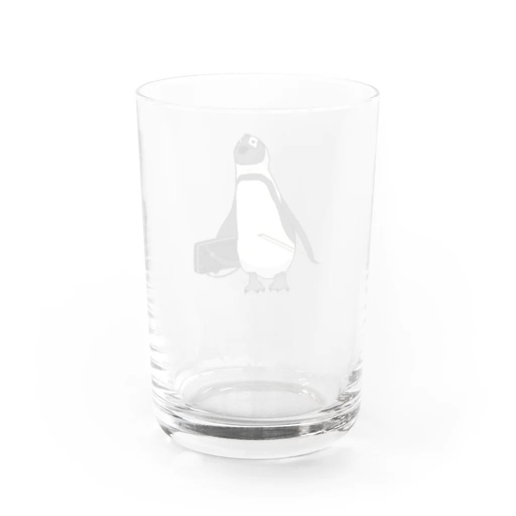 モユズの弓をしまい忘れたペンギン Water Glass :back