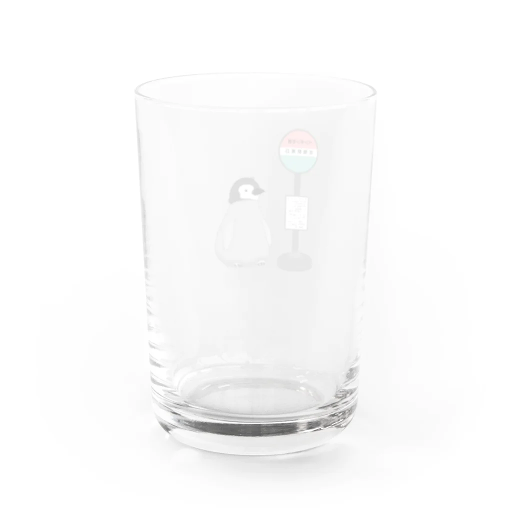 モユズのバス待ちペンギン Water Glass :back