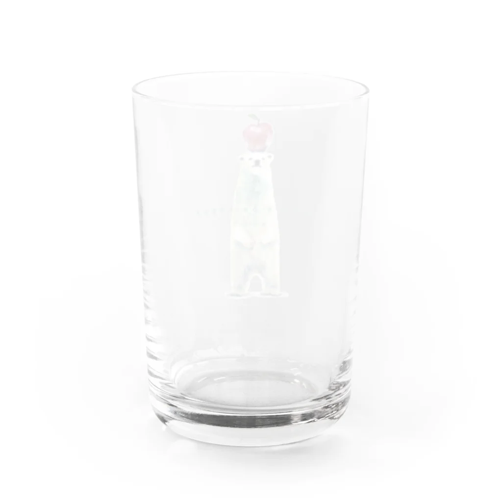 minchのしろくまりんご Water Glass :back