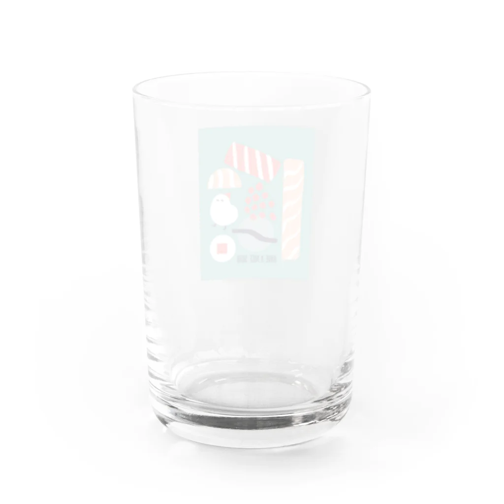 週末北欧部のHAVE A NICE SUSHI Water Glass :back