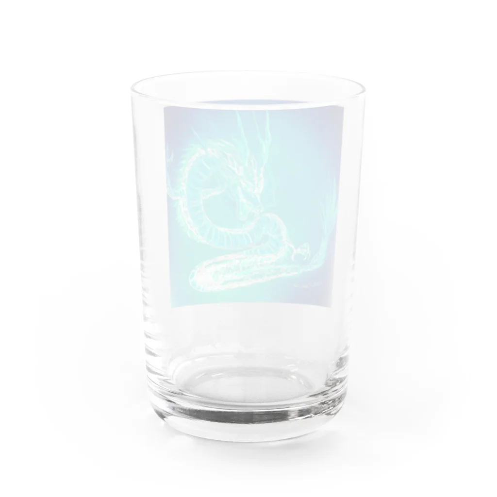 御心.ismの龍神COLOR碧 Water Glass :back