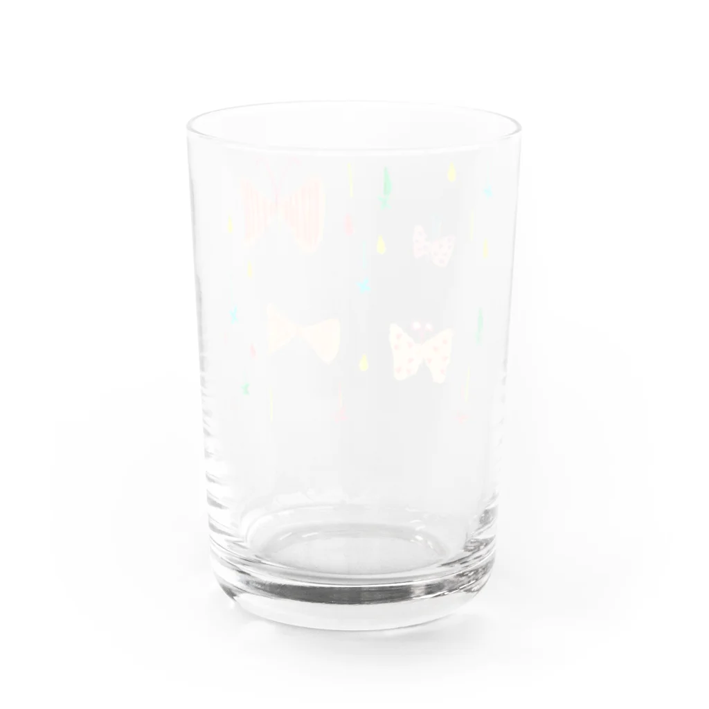 山崎綾子のあれこれのりぼんちょうちょ Water Glass :back