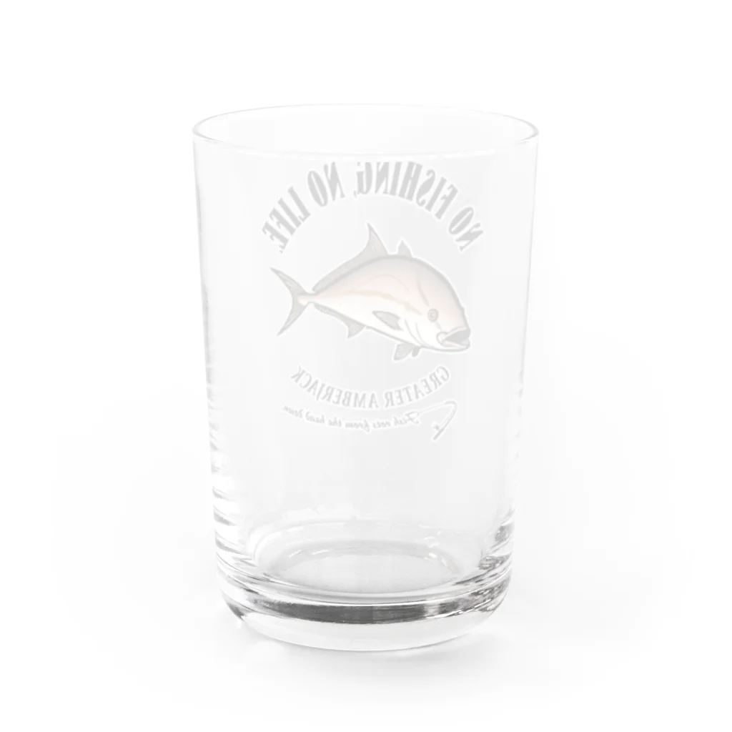 猫と釣り人のKAMPACHI_EB_1CW Water Glass :back