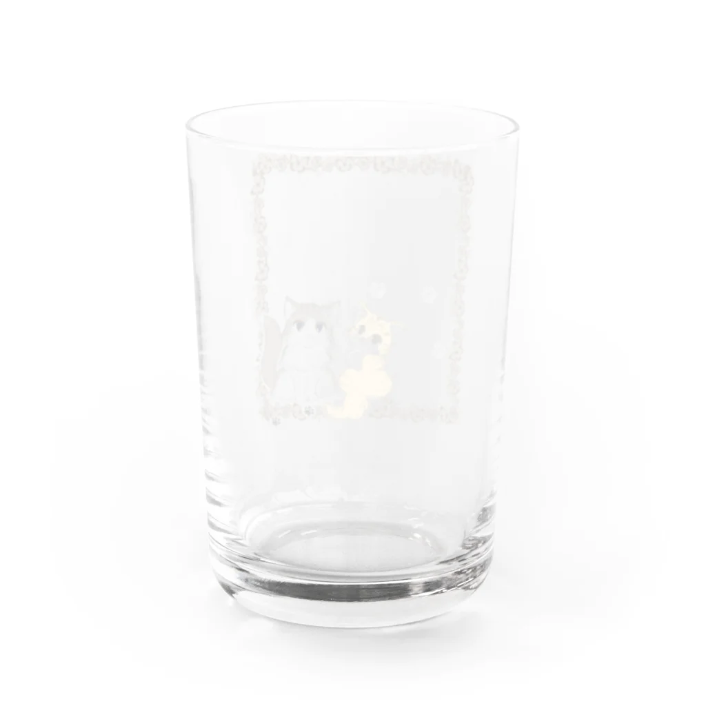 yoshiikanのねこにひき Water Glass :back