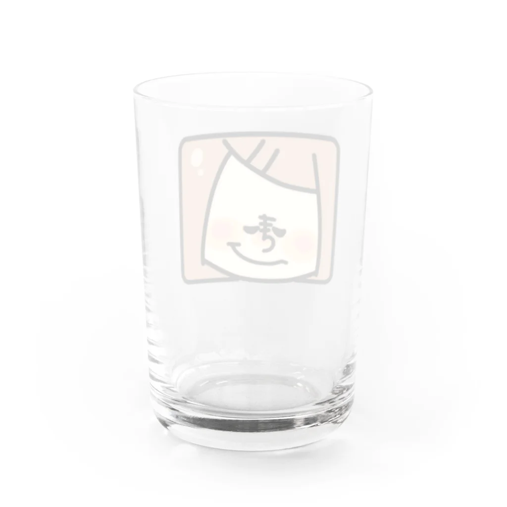 【みるかグッズ②】（SUZURI店）のMini Mil「にやっ…」カラー Water Glass :back