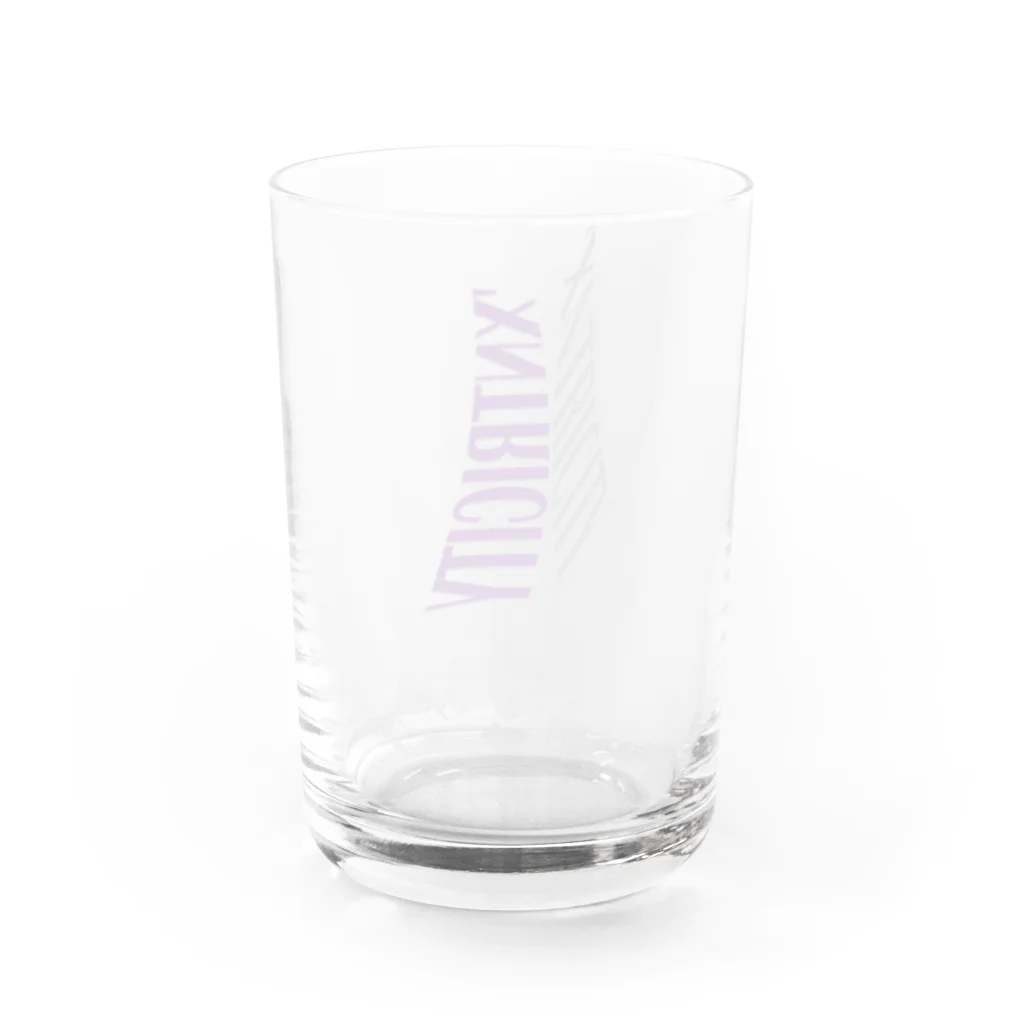 でおきしりぼ子の実験室のえきせんとりしてぃ-ろご(たて） Water Glass :back