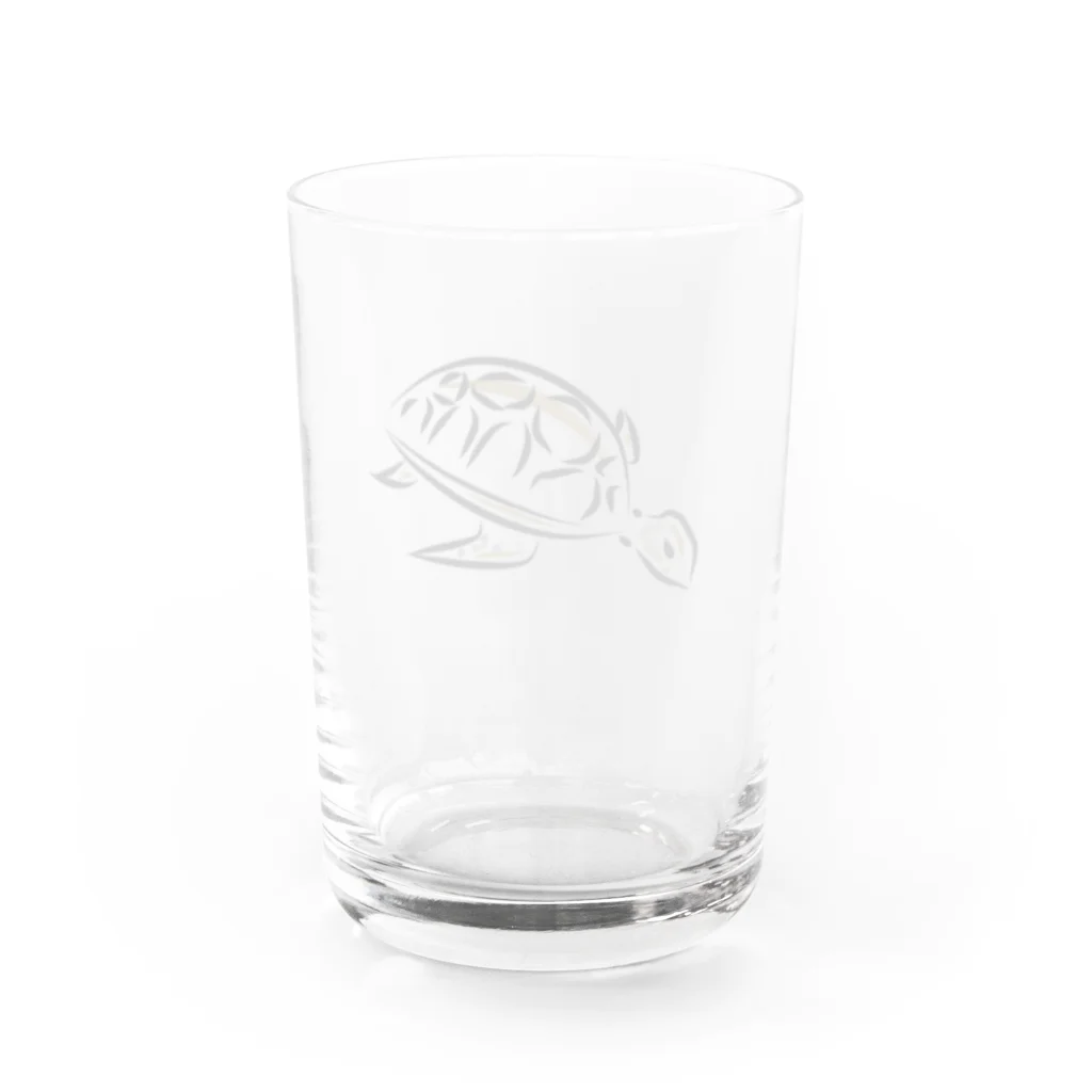 海のサワガニのカメ Water Glass :back