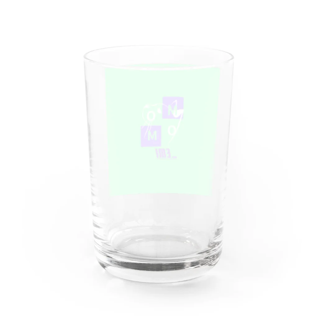 momo_emiのmomo_emi ロゴグッズ Water Glass :back