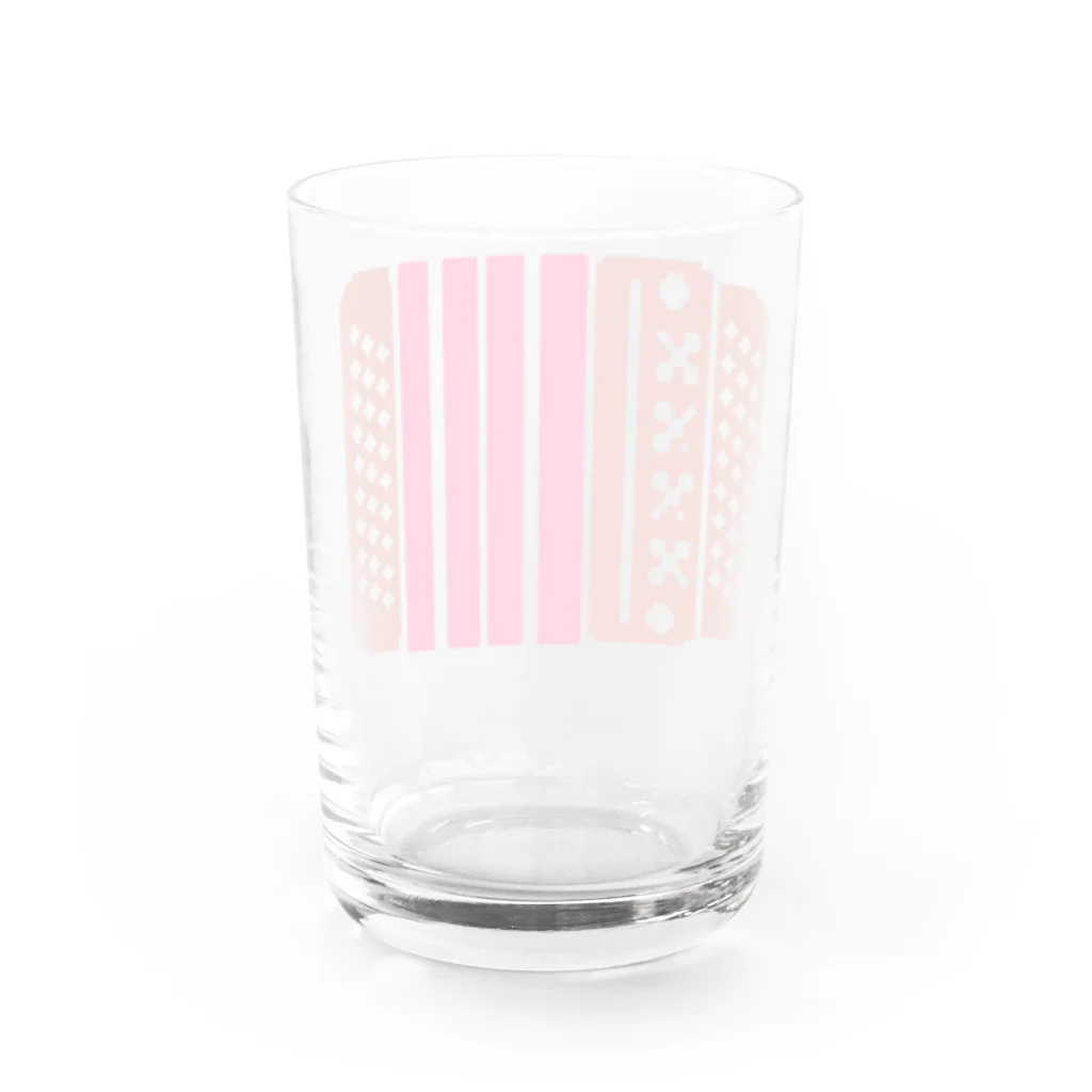 グッズショップのドットボタンアコーディオン樹 Water Glass :back