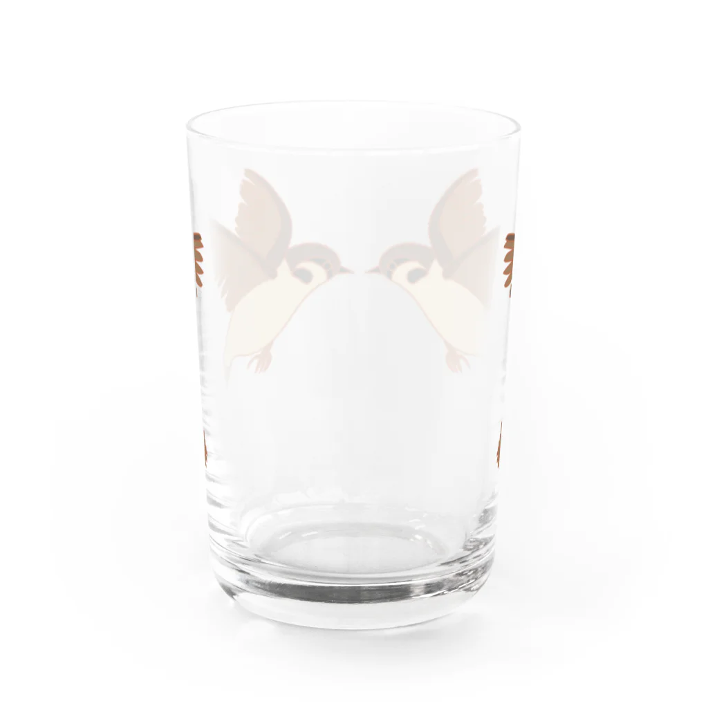 CHOTTOPOINTの雀のつがい Water Glass :back