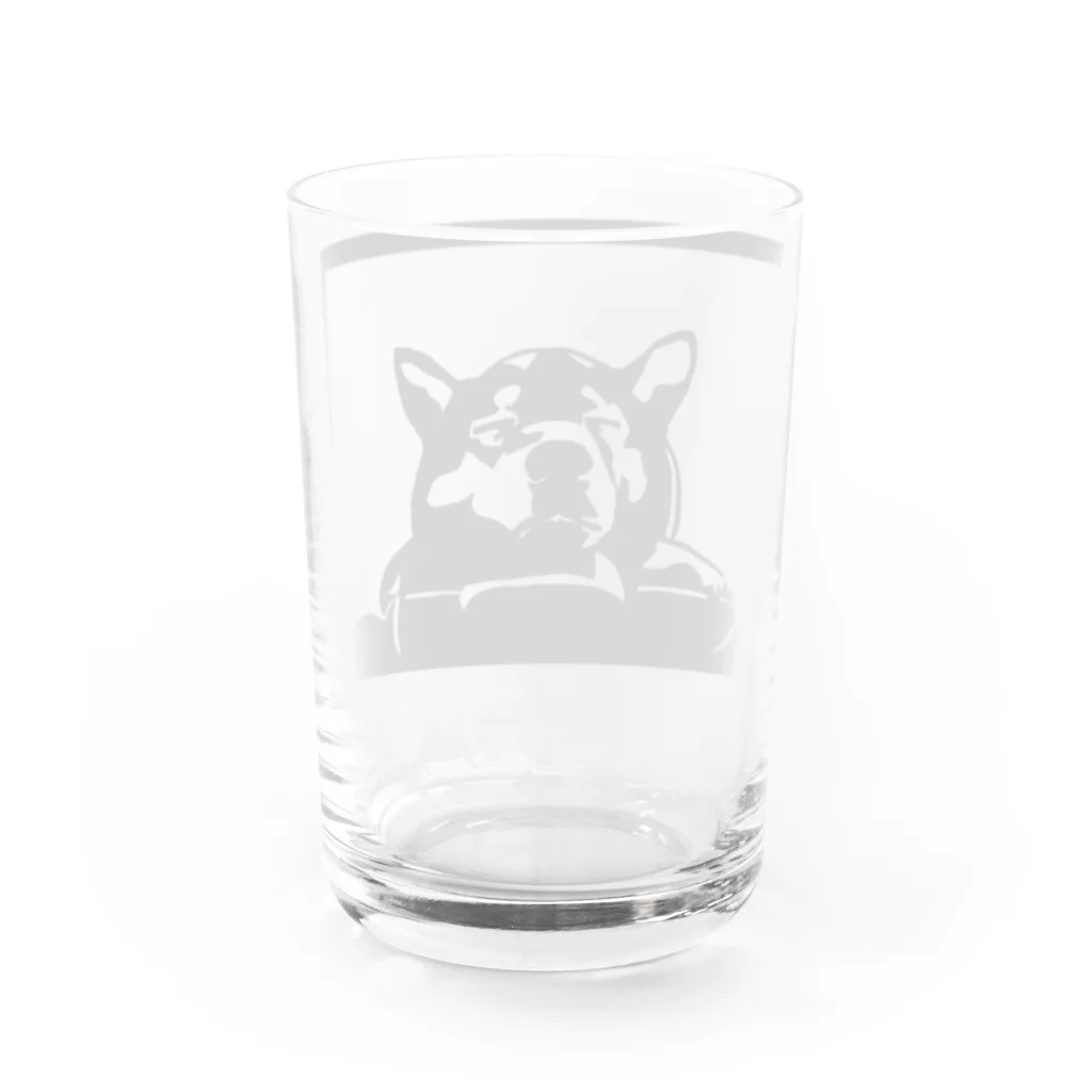 高橋わたがしの切り絵・犬 Water Glass :back