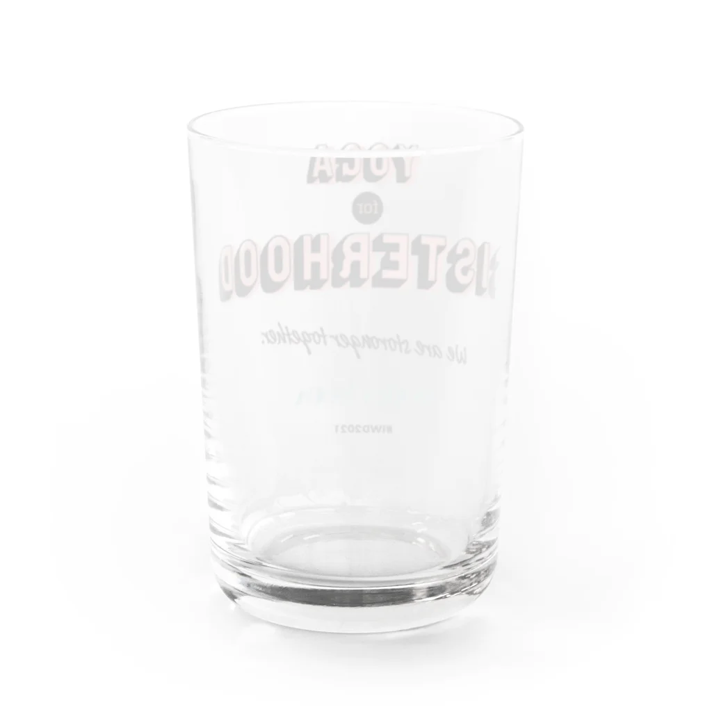 SVAHAのYOGA for SISTERHOOD Water Glass :back