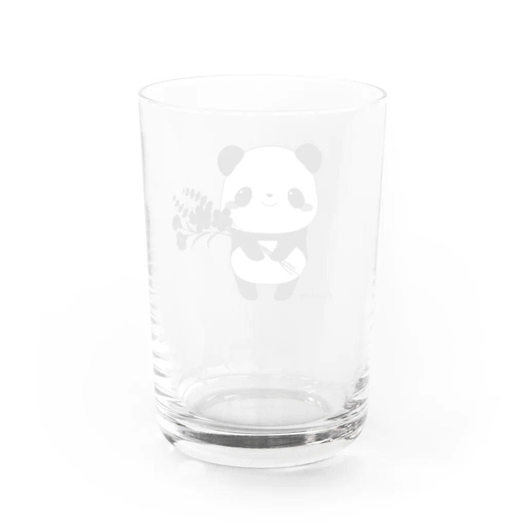 aiart aimiのレトロパンダちゃんとブーケ Water Glass :back