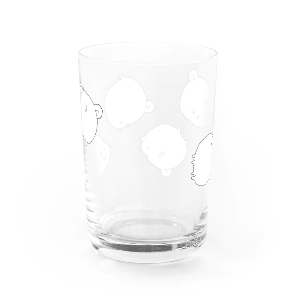 hanakoimaeda_7441のぽめ3兄弟 Water Glass :back