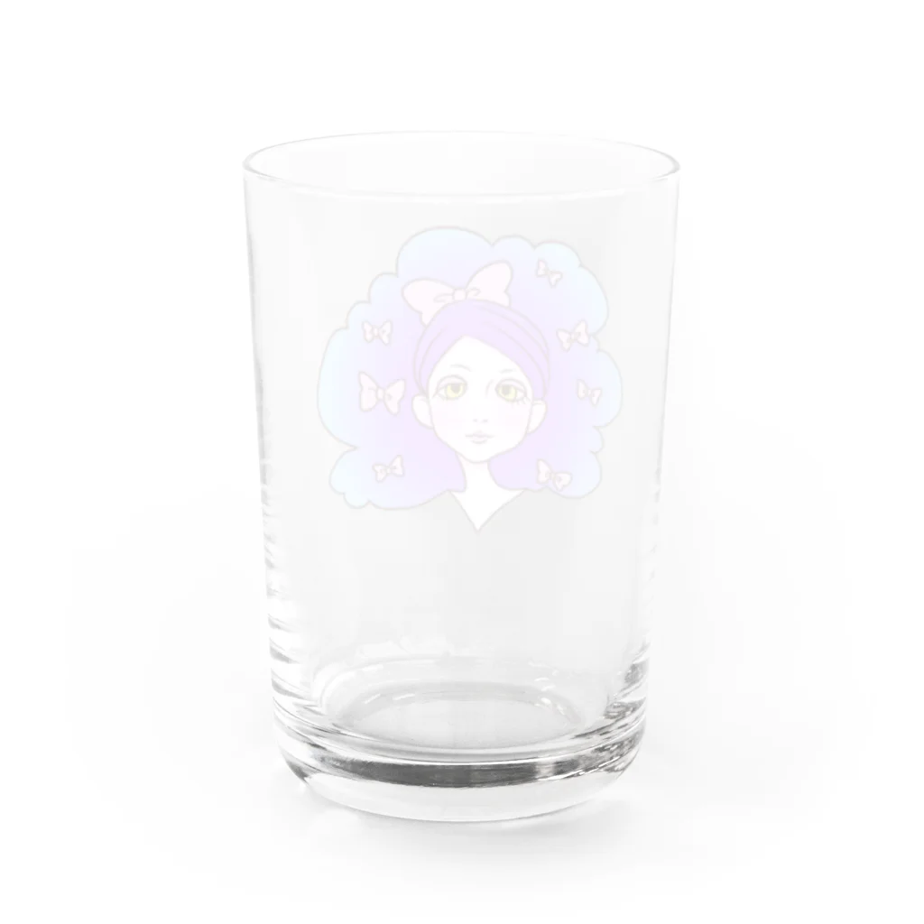 盲目百貨店のリボンちゃん Water Glass :back