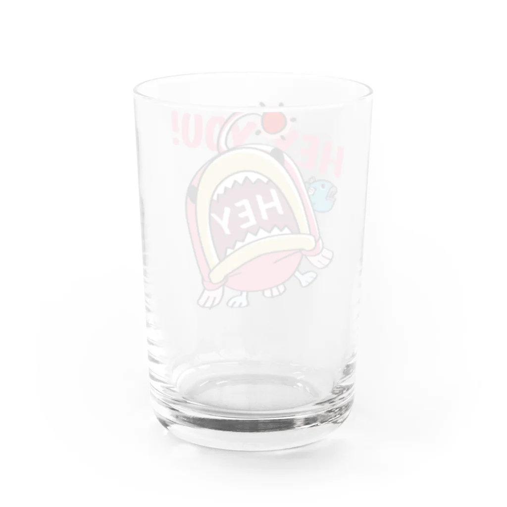 イラスト MONYAAT のHEY YOU!*釣れたかもA* Water Glass :back