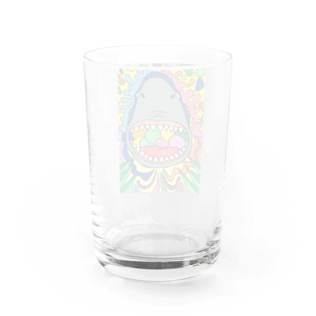 なんばちゃんシリーズのサメと風船ガム Water Glass :back