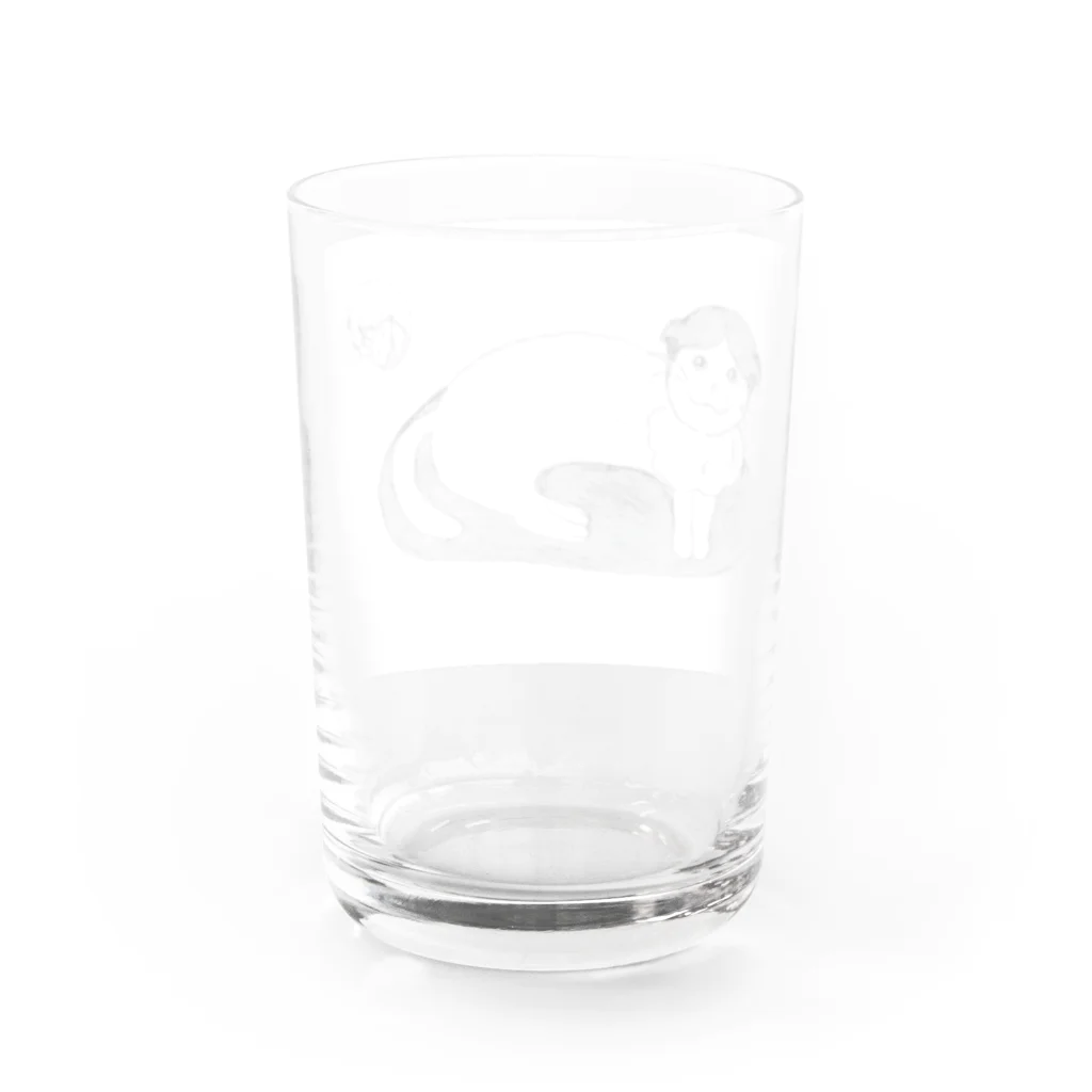 Su1-ka2のスコティッシュフォールド(猫) Water Glass :back