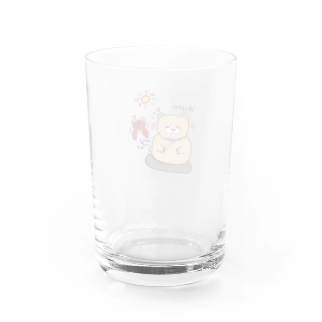 ジェーニャちゃんねるのクマのマトリョーシカ（あつい） Water Glass :back