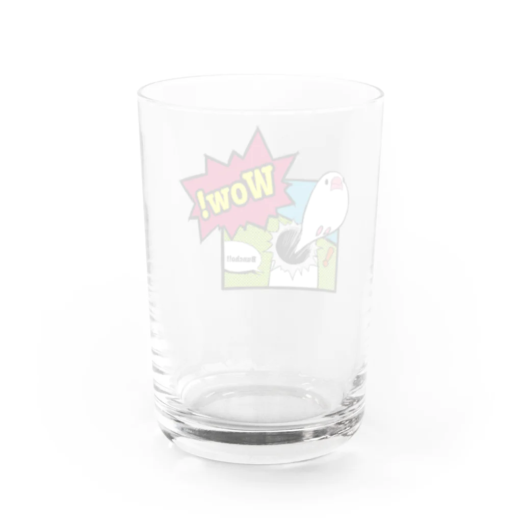 moco’s shopのWow!buncho!!白文鳥 Water Glass :back