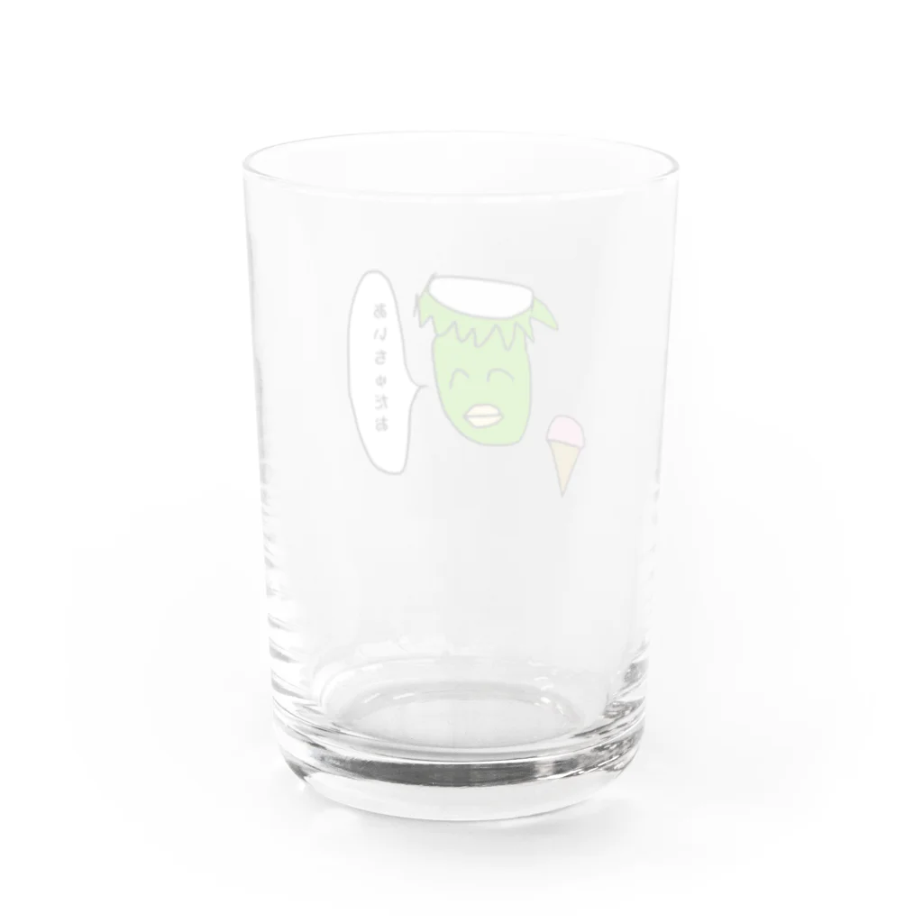 闘技場の仲間たち公式アカウントのカッパのマーくん Water Glass :back