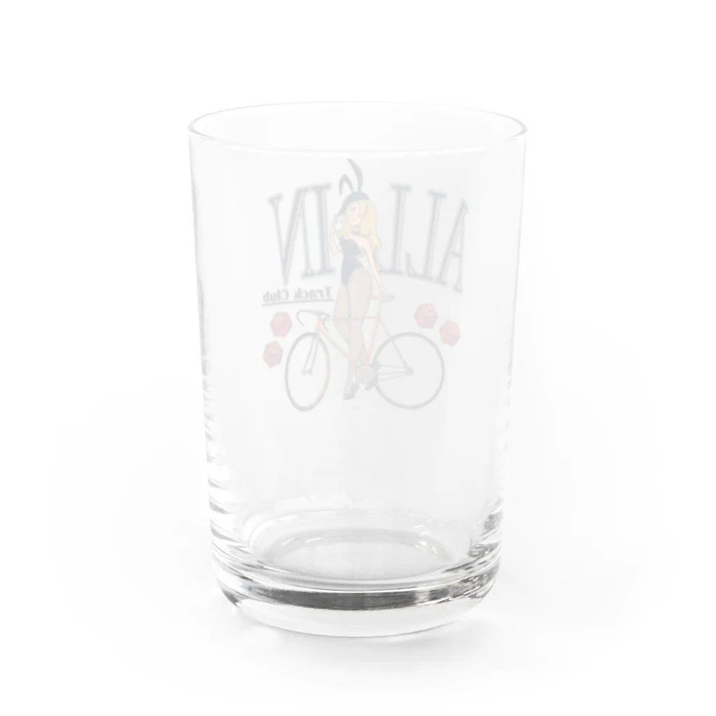 nidan-illustrationの"ALL IN -Track Club-" Water Glass :back