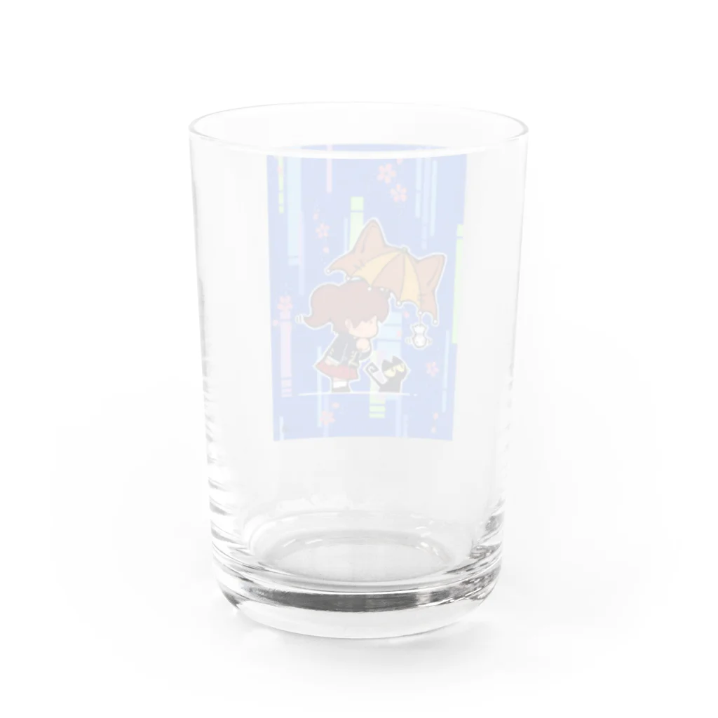 ざしきにゃんこ製作所の雨とさくらとにゃんこと私 Water Glass :back