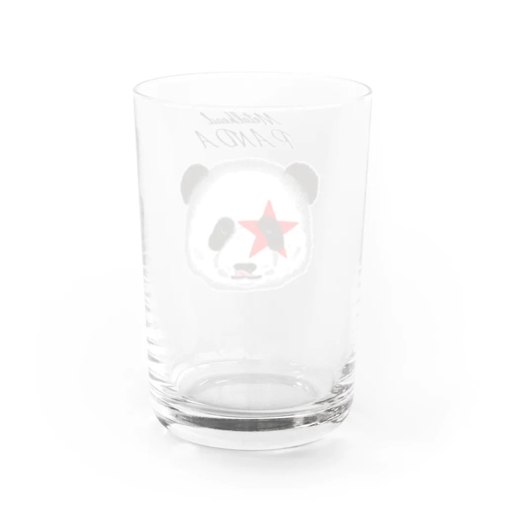 田中ザビエル世界のどうぶつのメタルヘッドパンダ Water Glass :back