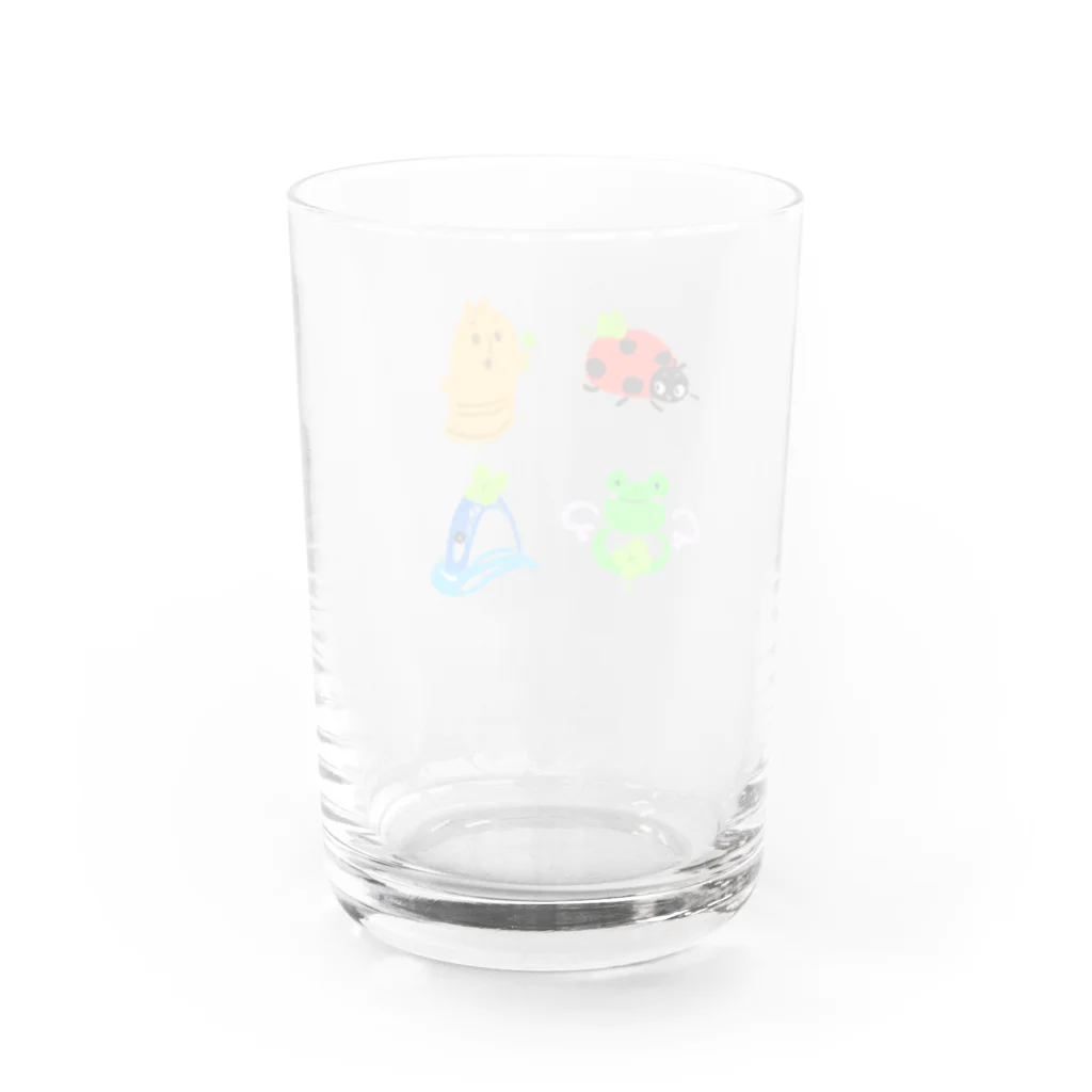 すきのもりのラッキーモチーフとみんな Water Glass :back