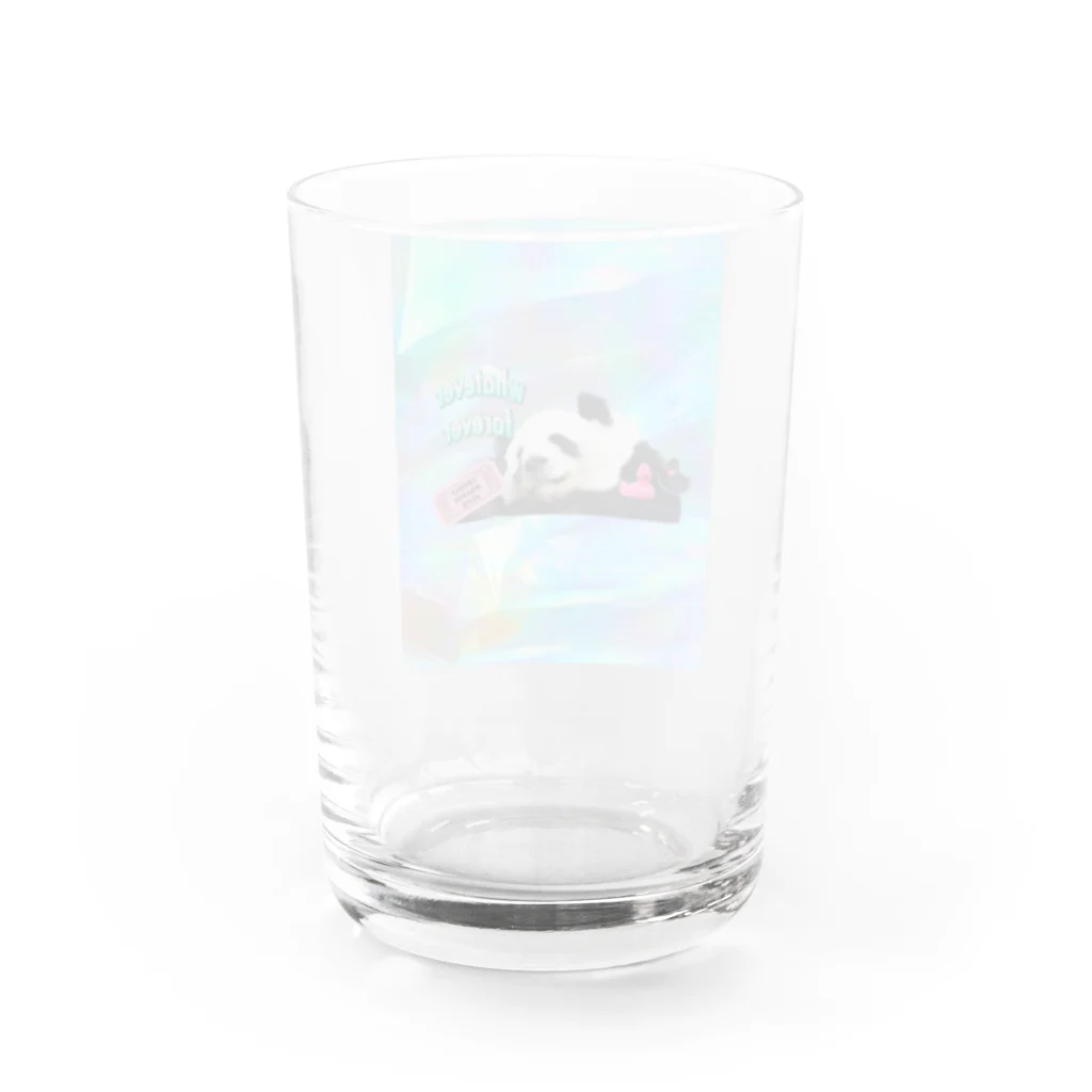 𝙈𝙊𝙈𝙊'𝙨 𝙎𝙝𝙤𝙥のホログラム & レトロpanda-02 Water Glass :back