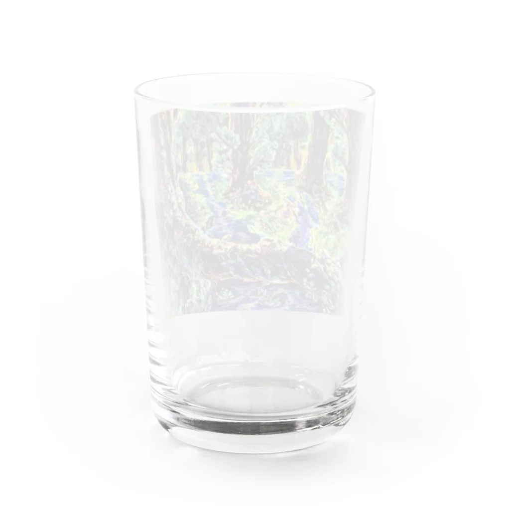 かつてのかとうの森の青うさぎ Water Glass :back