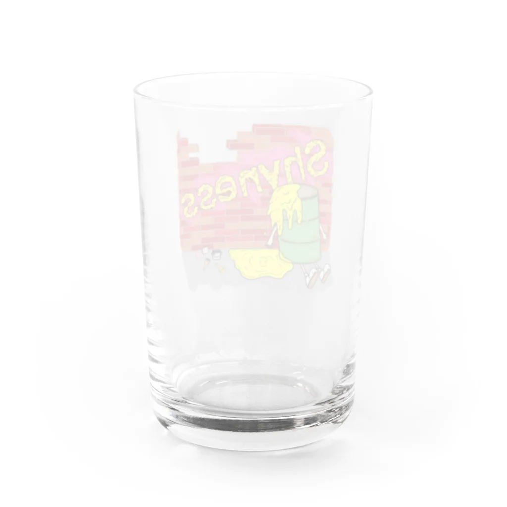 shyness のshyness oil ストリートアート Water Glass :back