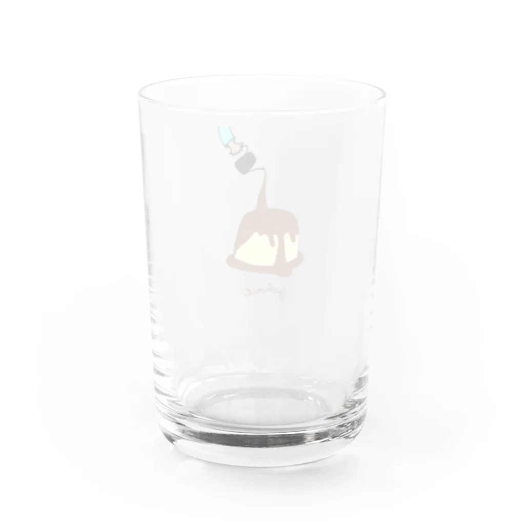 瞬間ほのぼの設置し隊のご褒美Pudding Water Glass :back