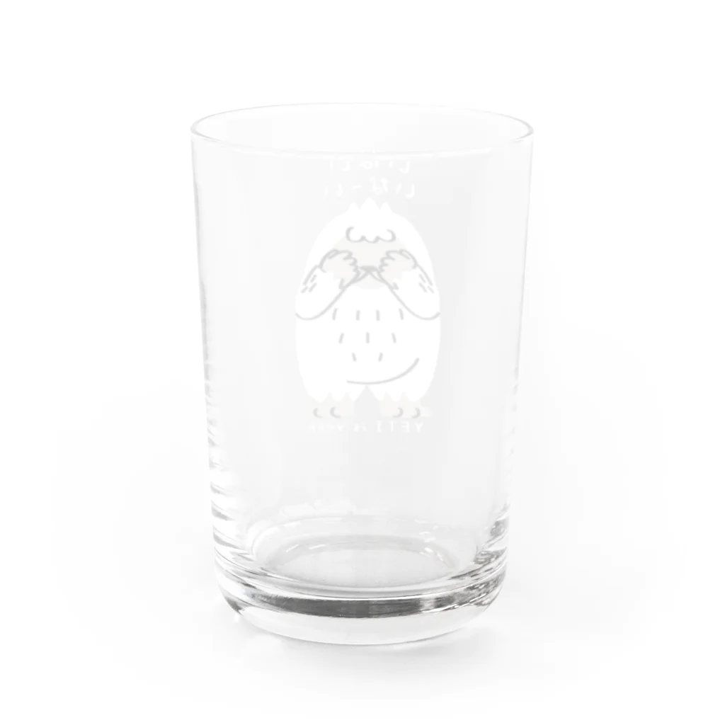 イラスト MONYAAT のYETIisyeahのいないいないばぁ Water Glass :back