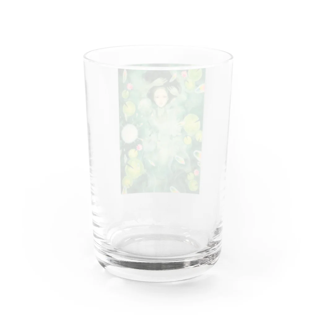 葉純の水彩イラストレーション雑貨の露蓮 Water Glass :back