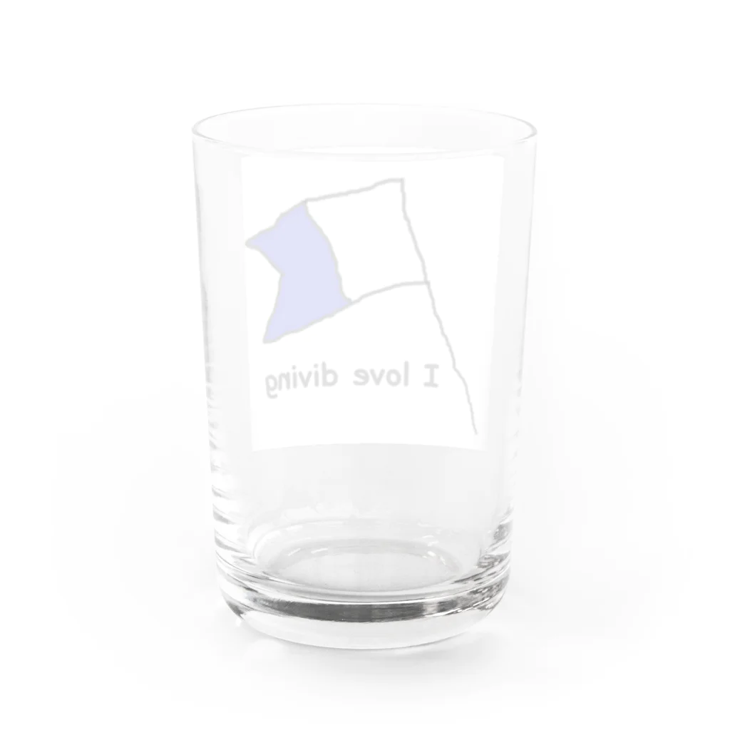 love-natureのi love diving Water Glass :back