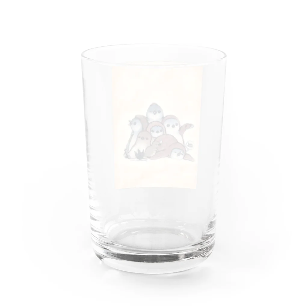 ヤママユ(ヤママユ・ペンギイナ)のもふもフンボ(ヒナ) Water Glass :back