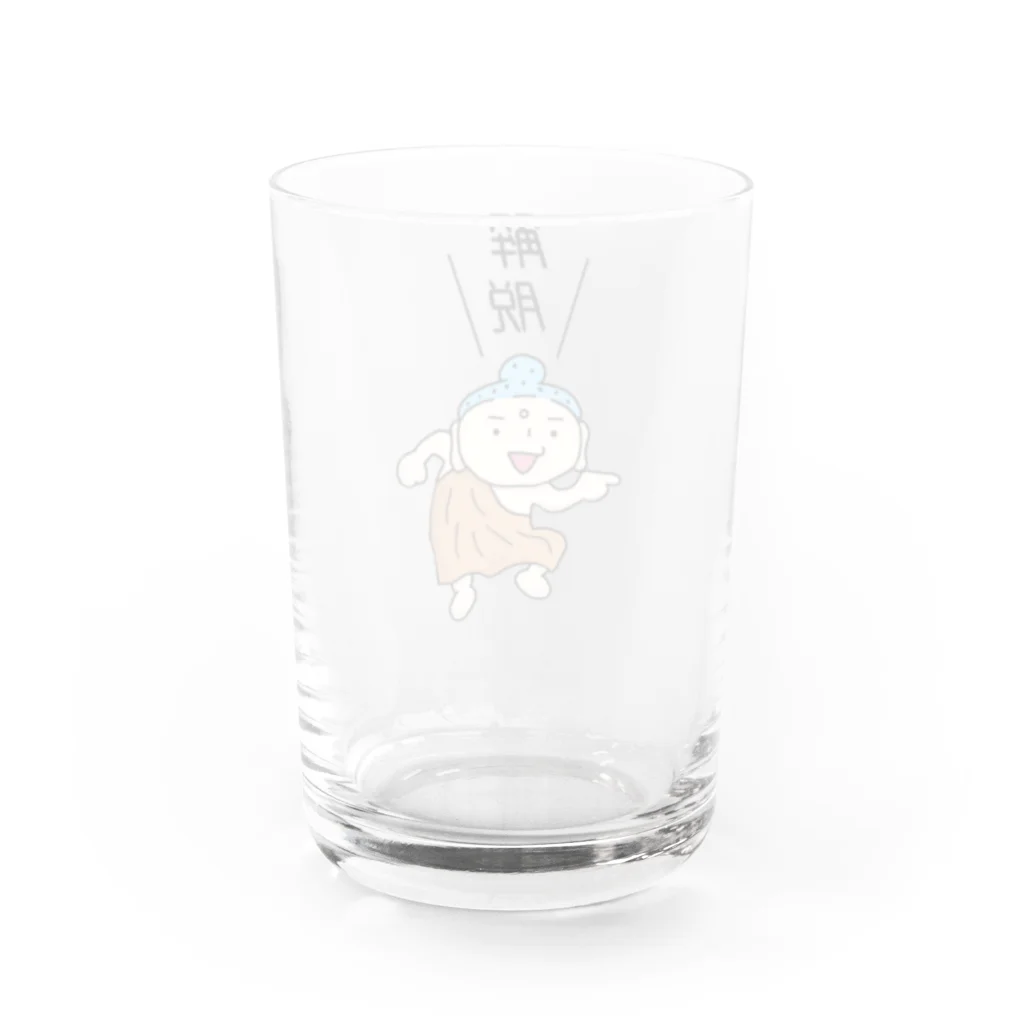 おてらデザインズのげだつくん Water Glass :back