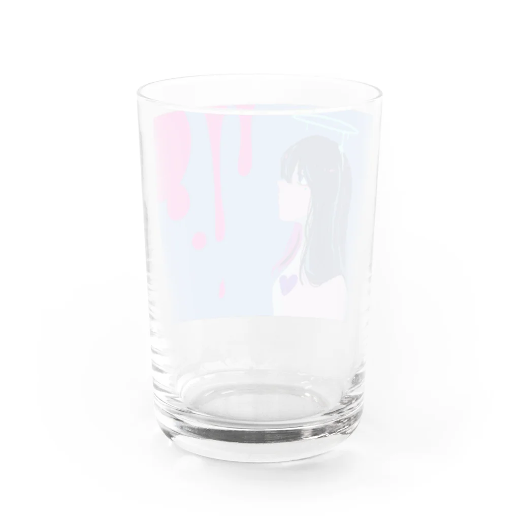 宵宮ルリジサの滴　グラス Water Glass :back