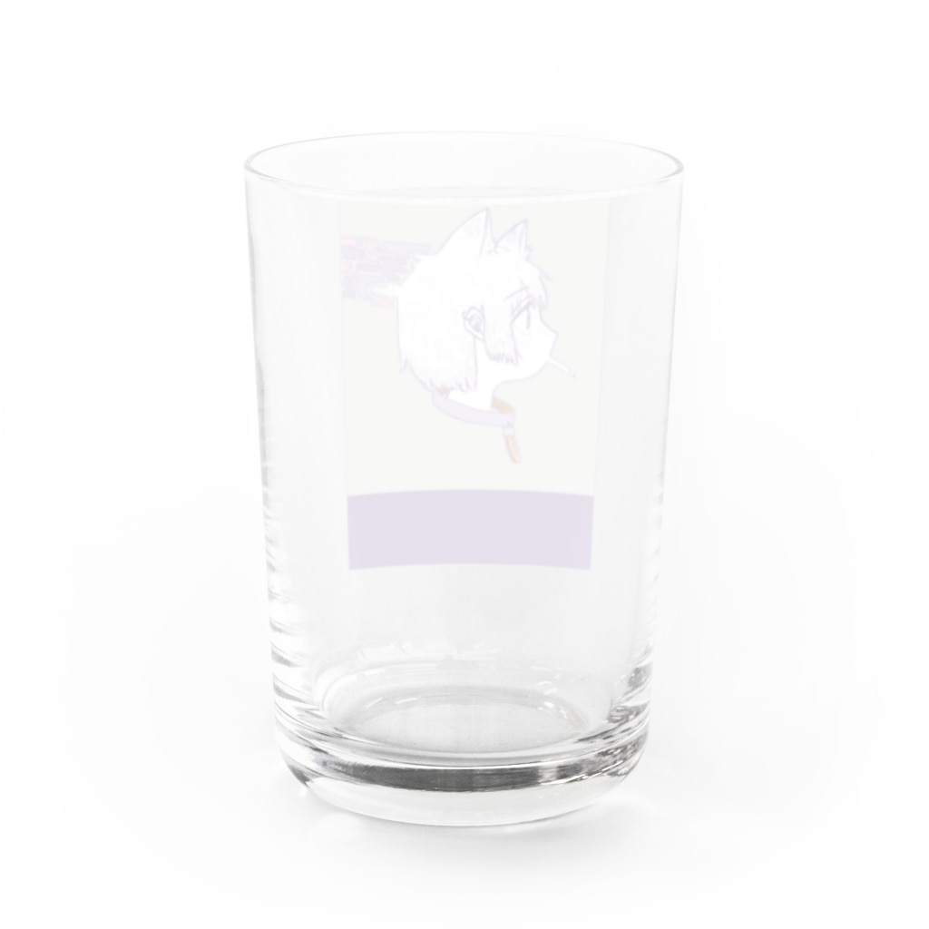 酒丸酔子🐱🍺のタバコと猫耳ー名前書くスペースがあるよー Water Glass :back