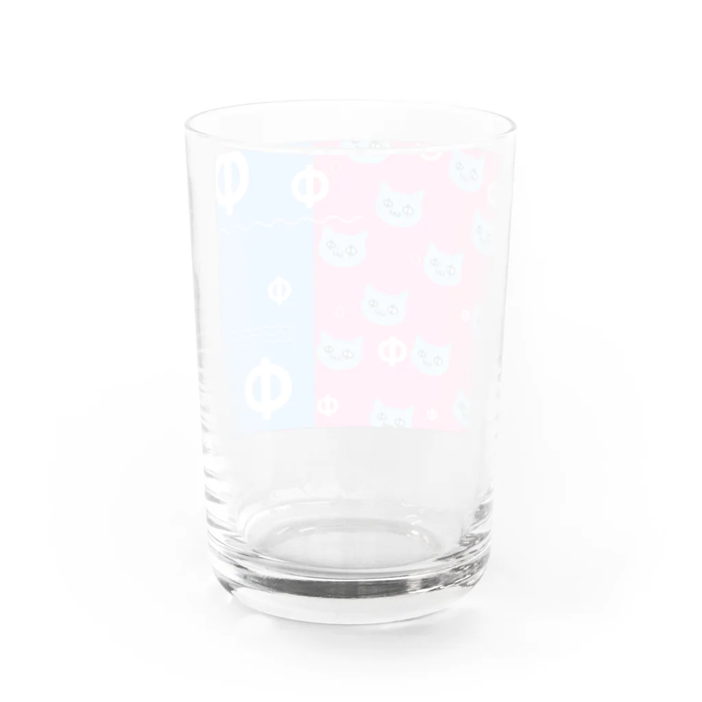 にな子Φいひひひひって笑う人のねこいねこ✕海 Water Glass :back