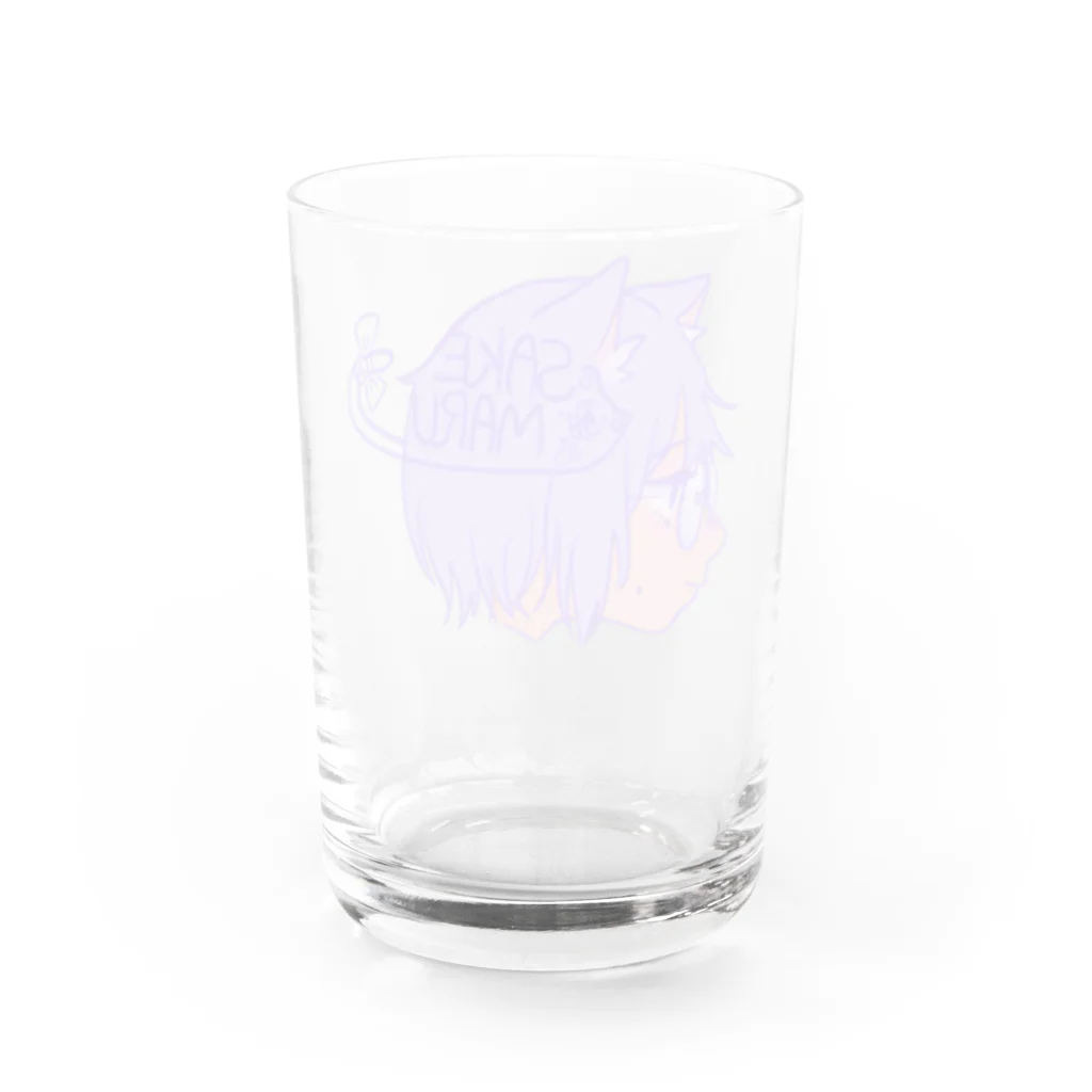 酒丸酔子🐱🍺のSAKEMARUの頭 Water Glass :back