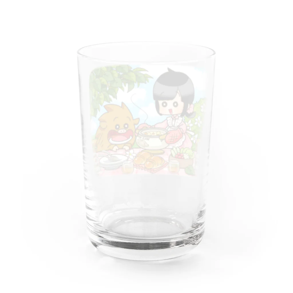 イノシシライフ INOsisiLIFEのふゆゆんとぼさいのの食卓 Water Glass :back