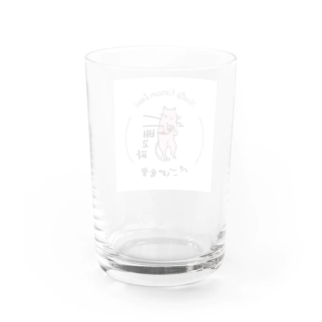 ぺごぱ猫のグッズのぺごぱネコ Water Glass :back