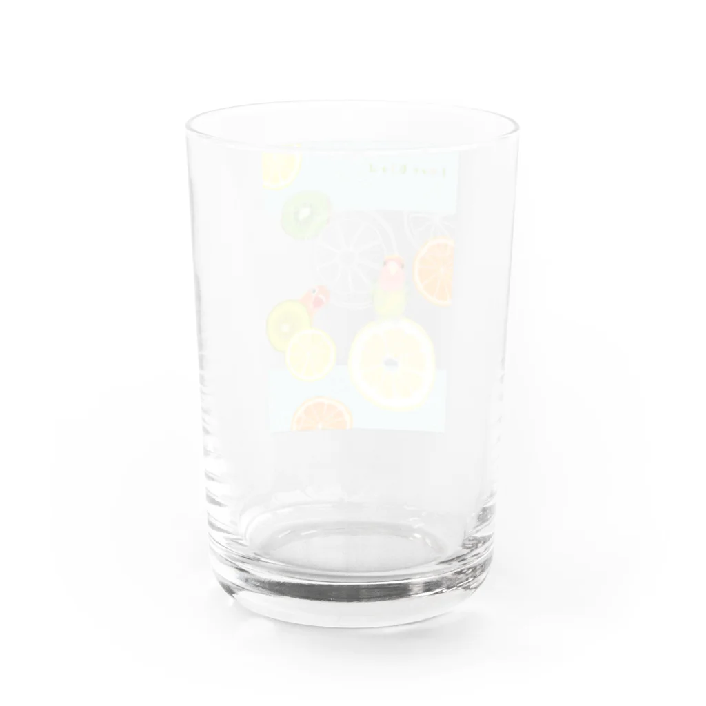 小桜森のラブバとフルーツ Water Glass :back