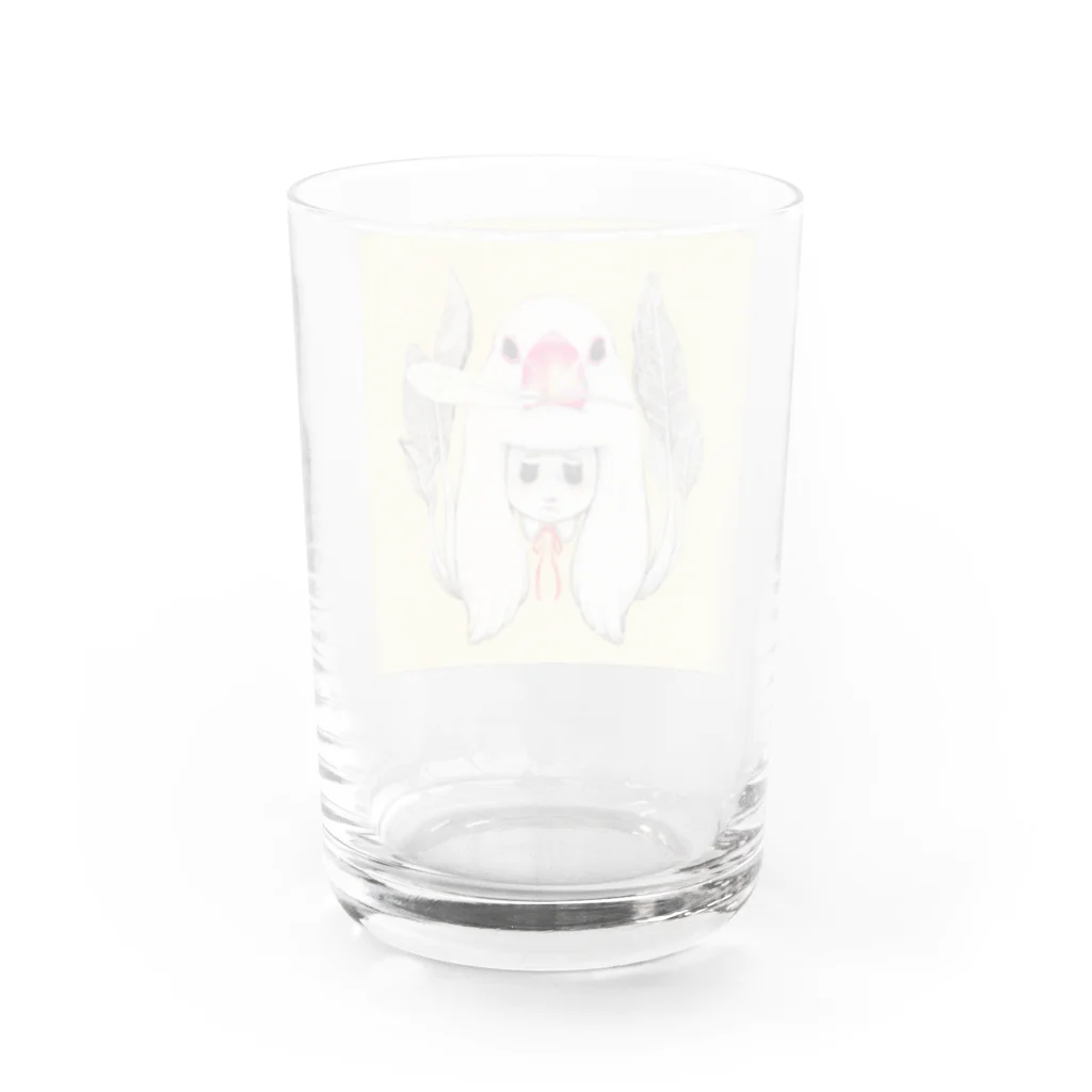 伊藤ヒロフミ売り場の文鳥からのプレゼント Water Glass :back